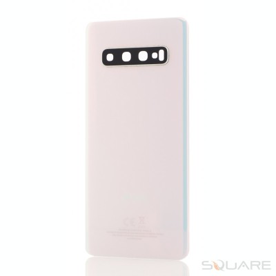 Capac Baterie Samsung S10, G973F, Prism White SWAP Grad A foto