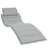 Cumpara ieftin Perna de sezlong, melanj gri deschis, 186x58x4 cm textil