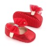 Pantofiori rosii sidefati pentru fetite (Marime Disponibila: 9-12 luni (Marimea