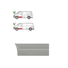 Segment reparatie usa Vw Transporter (T5), 2004-2015, parte montare Segment reparatie usa fata stanga, inferior, 95684011, Aftermarket foto