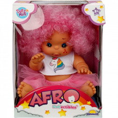 Papusa Bebelus, Dollz n More, Afro, 23 cm, Roz