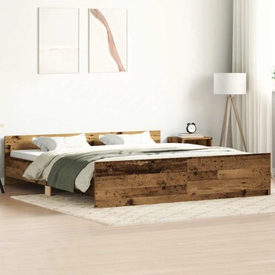 vidaXL Cadru de pat fără saltea Lemn vechi 180x200cm Lemn prelucrat 3328760 foto