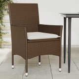 Set 2 Fotolii Gradina Gossi Maro Poliratan cu Perne, Ratan PE, Cadru Otel, Rezistent UV, 53x61x83cm