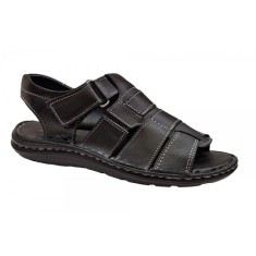 Sandale barbati casual din piele naturala - Model Negru GKR47N