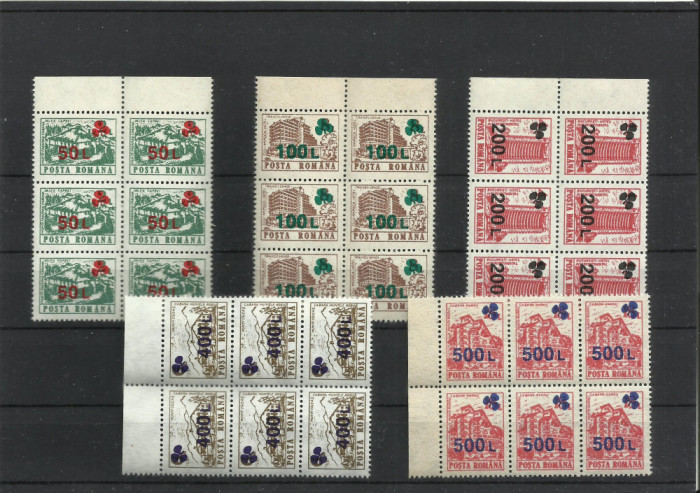 Romania MNH 1998 - Hoteluri si Cabane (supratipar &quot;trifoi&quot;) - LP 1454 X6