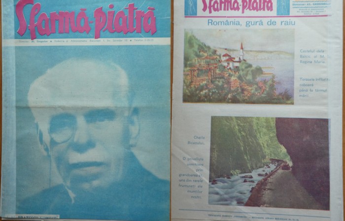 Revista Sfarma Piatra , nr. 129 , 1938 , Director Al. Gregorian , ziar legionar