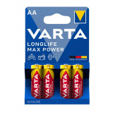 Cumpara ieftin Set 4 baterii alcaline LR06, Varta Longlife Max Power AA, 1.5V, in blister