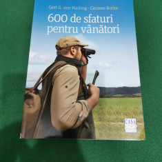 Carte "600 de sfaturi pentru vanatori"