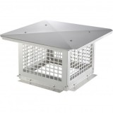 Capac terminal patrat pentru cos de fum, Vivatechnix Inox, 305 x 305 mm