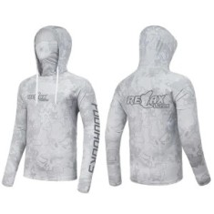 Bluza UV Relax Lures UPF 50+, Camo Grey, Marime S foto