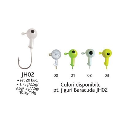 Set jig-uri JH02, 2 buc/set, 3.5 g, Baracuda foto