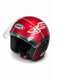 Casca cu viziera pentru motor, scuter, ATV - marime M L, rosu metalizat