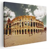 Tablou Colosseum Roma Italia Tablou canvas pe panza CU RAMA 50x70 cm