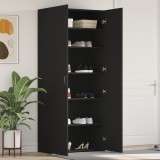 VidaXL Dulap pentru pantofi Negru 80x35,5x180 cm Lemn prelucrat