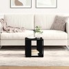 VidaXL Masă de cafea Stejar negru MDF 32 x 32 x 30 cm Simplă Pătrată