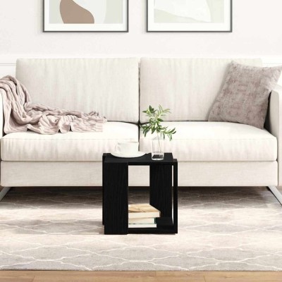 vidaXL Masă de cafea Stejar negru MDF 32 x 32 x 30 cm Simplă Pătrată foto