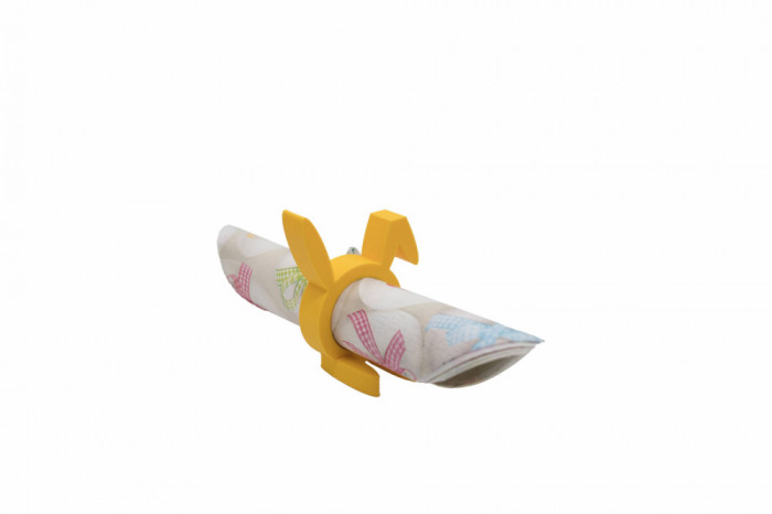 Sitting Rabbit Napkin ring - galben