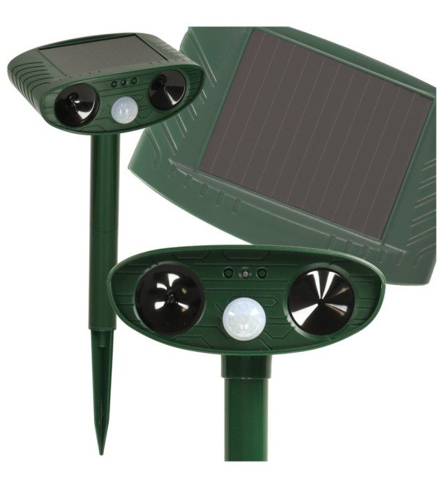 Repelent solar cu ultrasunete pentru rozatoare, pisici, pasari, soareci, sobolani