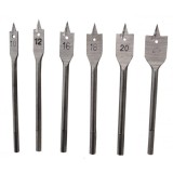 Set 6 burghie plate pentru lemn Richmann, 10-25 mm