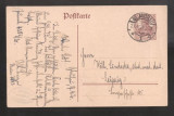 Germany Reich 1920 Old postcard postal stationery Glauchau to Leipzig DB.033