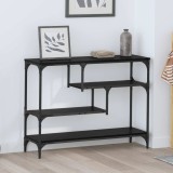 vidaXL Masă de consolă Stejar Negru 100 x 30 x 75 cm Lemn compozit 883542