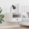 vidaXL Noptieră 2 pcs Alb 38 x 36 x 29.5 cm Lemn masiv de pin