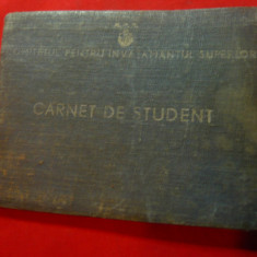 Carnet Student la Agronomie Bucuresti 1952