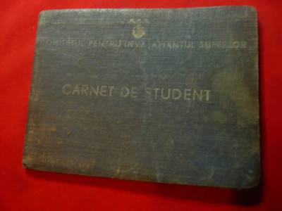 Carnet Student la Agronomie Bucuresti 1952 foto