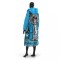 Geaca dama bleu cu print oversize GF010