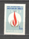 Romania.1968 Anul international al drepturilor omului ZR.279, Nestampilat