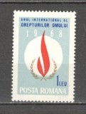 Romania.1968 Anul international al drepturilor omului ZR.279, Nestampilat