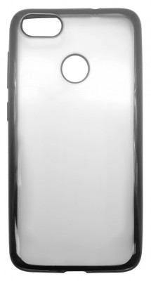 Husa silicon slim transparenta cu margini electroplacate negre pentru Huawei P9 Lite Mini (Y6 Pro 2017) foto