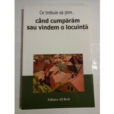 CE TREBUIE SA STIM CAND CUMPARAM SAU VINDEM O LOCUINTA - VICTOR DRAGOTA, LUCIAN TATU