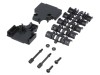 Carcasă conectori D-Sub ENCITECH 45&deg; Plastic cu Șuruburi Moletate pentru D-Sub 15pin HD 26pin