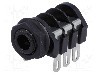 Conector jack, Jack 6,3mm, 3 contacte, mama, CLIFF - S2/BBB (CL1220A)