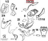 Cumpara ieftin Carena laterala dreapta spate originala Peugeot TKR &acirc;&euro;&ldquo; TKR2 &acirc;&euro;&ldquo; Trekker 2T 50-100cc (rosie)