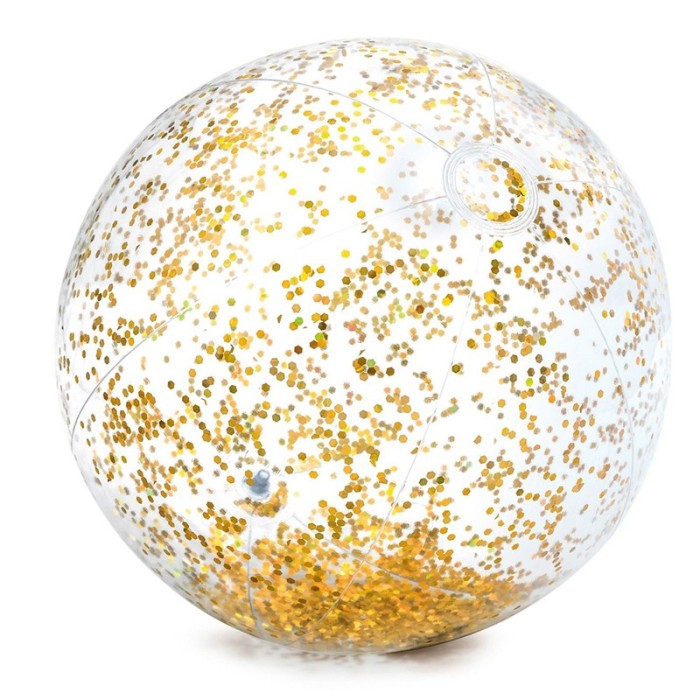 Minge pentru plaja Glitter Ball Intex, 71 cm, glitter auriu Minge pentru plaja Glitter Ball Intex, 71 cm, glitter auriu