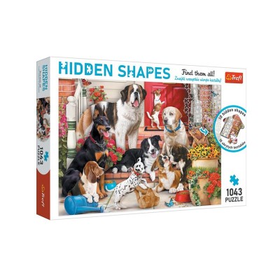 Puzzle 1043 piese, Caini si catelusi, 68x48 cm, ATU-087129 foto