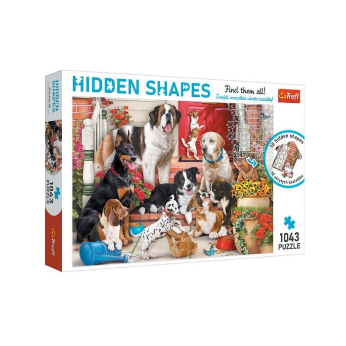 Puzzle 1043 piese, Caini si catelusi, 68x48 cm, ATU-087129