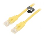 Cablu Patch U/UTP Cat6 CCA PVC Galben 1m, Vention