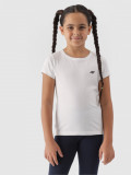 Tricou unicolor pentru fete - alb, 4F Sportswear