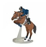 Cumpara ieftin Set figurine Papo Rase de cai si ponei - Jocheu si cal sarind