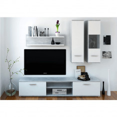 Mobilier pentru living, ciment alb, WAW NEW foto