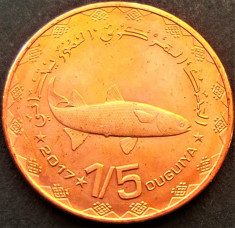 Moneda exotica 1/5 OUGUIYA - MAURITANIA , anul 2017 *cod 4030 = UNC foto