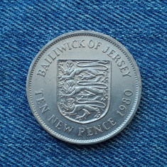 2p - 10 New Pence 1980 Jersey
