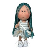 Papusa Nines D'Onil, Colectia Little Mia, Mia Blue Braid, cu miros de vanilie,