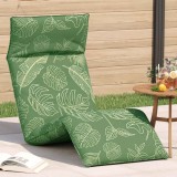 vidaXL Șezlong pliabil cu model de frunze 175x54x8,5cm țesătură Oxford 4019765
