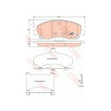 Set placute frana Trw GDB4142, parte montare : Punte fata