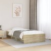 VidaXL Cadru pat fără saltea stejar sonoma, 90x200 cm, lemn prelucrat 3295676