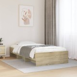 VidaXL Cadru pat fără saltea stejar sonoma, 90x200 cm, lemn prelucrat